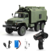 Wpl B36 Ural Xe Tải Quân Sự 1/16 2.4GHz 6Wd Nhông 3 Cầu Bằng Kim Loại Rc Car Military Truck Rock Crawle 6 Bánh Ural 4320