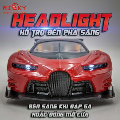 Xe điều khiển từ xa dòng siêu xe Bugatti 2 cửa, điều khiển mở cửa pin Sạc size lớn 1:14