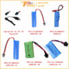 Pin Sạc Cho Ô Tô , Xe Tăng, Máy Xúc, Cần Cẩu Điều Khiển Từ Xa Chân JST, Chân SM 2P, Chân SM 4P, 800mah, 1200mah, 2000mah